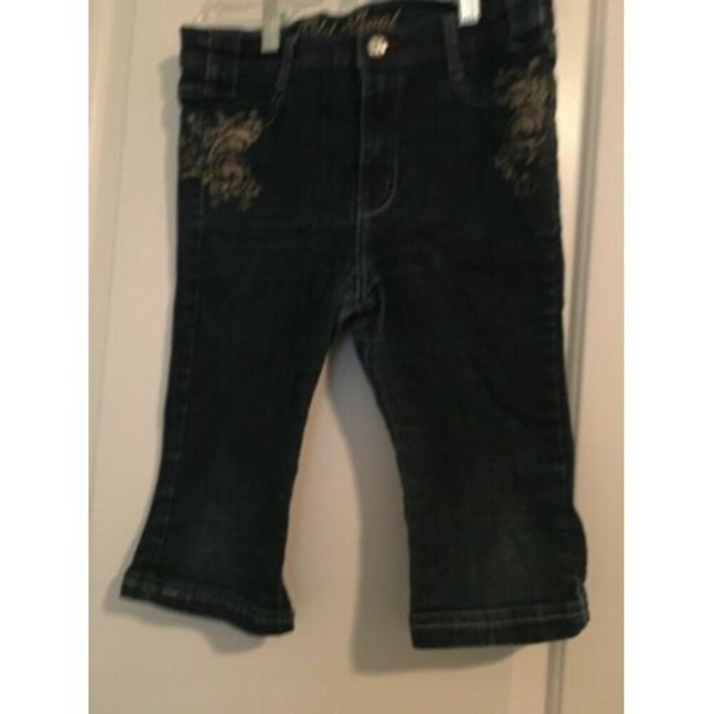 Old Skool Girls Blue Denim Jeans Pockets Size 12
